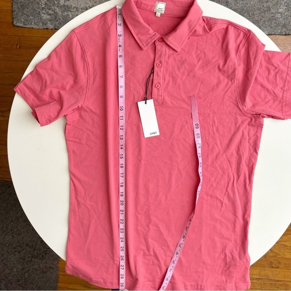 Swet Tailor Men’s All-In Polo Shirt Pink Size Large Performance Stretch New - Picture 2 of 6